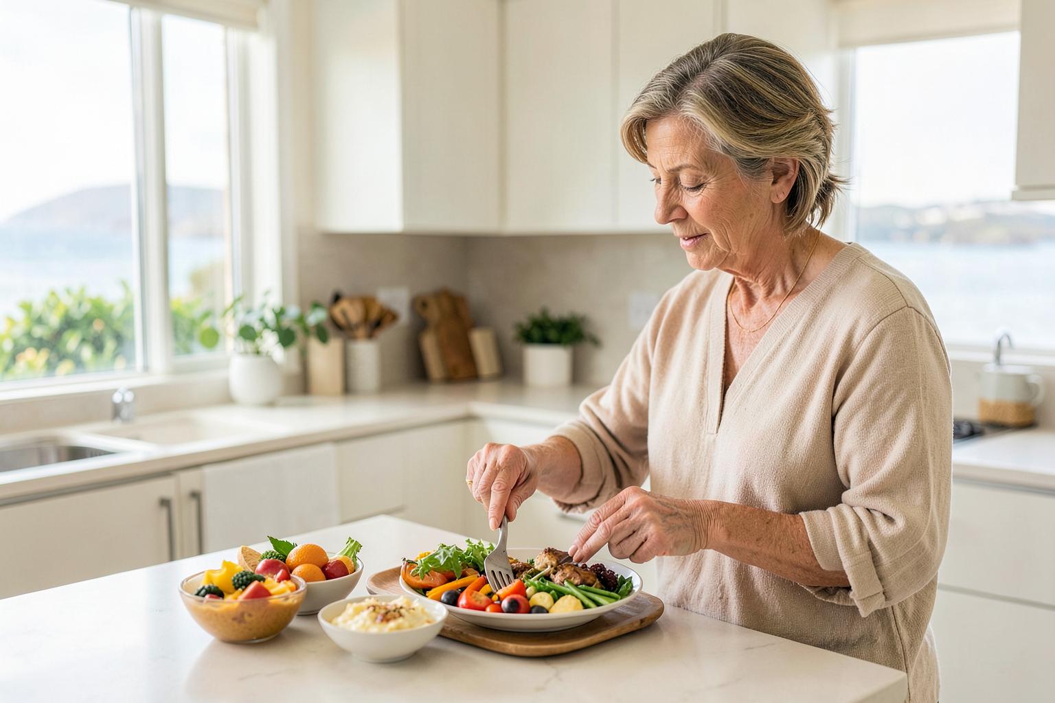 Woman preparing a nutritious meal